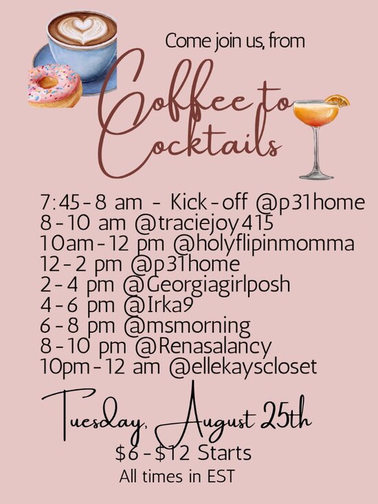 Accessories - Live 8/25 From Coffee to Cocktails Raid Train